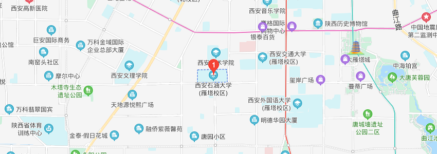 西安石油大学学校地图